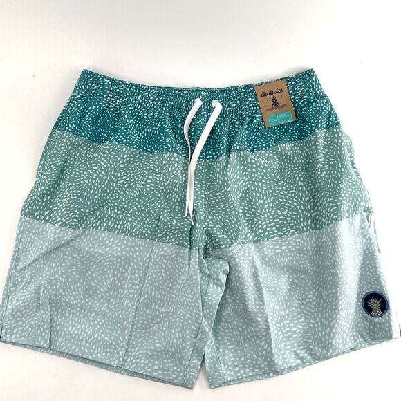 Chubbies Men's Blue Stripe With Spots The Whale Sharks 7" Swim Trunk Size XL - Picture 6 of 10